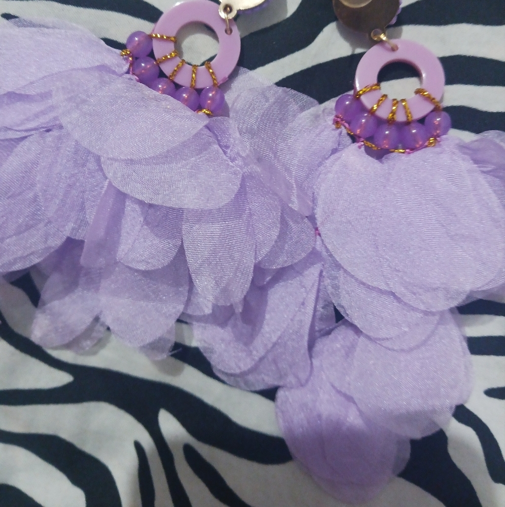 Women Lila purple Fashion earrings - Picture 6 of 6